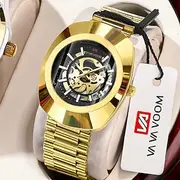 VA VA VOOM Top Brand Luxury Gold Men wrist watches Male clock Golden Business Men Watches Quartz Fashion Waterproof Wristwatches