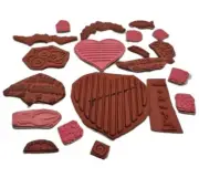 20 New Unmounted Rubber Stamps Hearts Flowers Scriptures