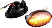 Side Mirror Indicator for Benz for Smart W450 W452 A-Class W168 Vito W639 W447 for Citan W415 2piece Led Dynamic Turn Signal Side Marker Light Dynamic Sequential Blinker(2xNO Dynamic Smoked)