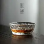 日式無鉛水晶玻璃茶盃初雪品盃功夫茶具個人透明玻璃茶具加厚防燙