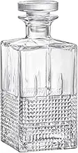 1x 780ml Bartender Novecento Glass Whisky Decanter - Whiskey Scotch Wine Alcohol Liquor Drinking Dispenser Holder Bottle - by Bormioli Rocco