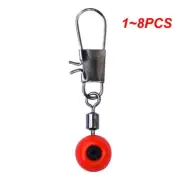 1~8PCS Fishing Float Bobber Stops Space Beans Swivel Connectors Wobbler Sea Fish