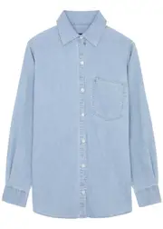 Veronica Beard Maya Chambray Shirt - Light Blue - S (UK8-10 / S) S (UK8-10 / S)