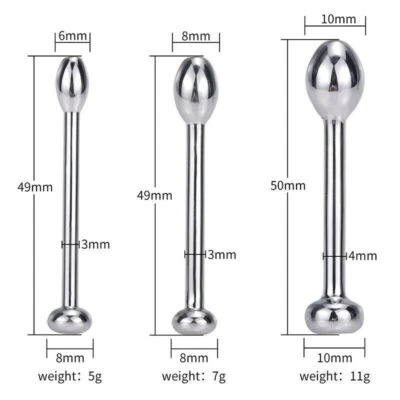Male Stainless Steel Urethral Dilators Penis Plug Body Stretching BDSM