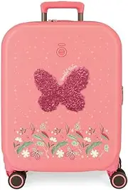[Enso] Beautiful Natura Cabin Suitcase Pink 40 x 55 x 20 cm Hard ABS Closure TSA 37L 3.2 kg 4 Wheels Double Luggage Hand Luggage, Pink, Cabin Suitcase, Pink, Cabin Suitcase