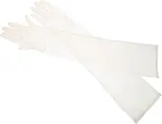 [Beavorty] Tulle Sheer Long Gloves for Brides Elegant Pink Gloves Semi Transparent Party Accessories for Special Events and Weddings Comfortable Fit for Stunning Appearance