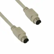 KNTK 25ft Mini DIN 6 to MDIN 6 Cable Male to Male PS/2 Keyboard Mouse to PC