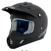 New AFX FX-17 Solid Flat Black Off-Road Helmet 0110-1752