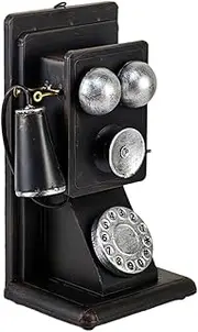 Vintage Decorative Rotary Phone Model Retro Antique Telephone Figurine Ornament for Home and Cafes Club Desktop Decors