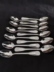 12 Demitasse Spoons Mini Coffee Baby Food Spoon Stainless Steel Tiny 5 1/2 Long