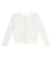 [Chloe Kids] Chloé Kids Metallic cotton cardigan Y 8 metallic