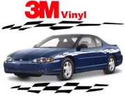 Checkered Flag Strpe Fits: 2000-2005 Chevy Monte Carlo Graphic Decals on 3M Film