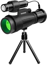 12X50 Monocular Telescope, Small Monocular with Night Vision Function, Fmc Monocular Binoculars, with Infrared and Telephone Radio Connection Bird Watching Camping Concert Ball Game Little Surprise