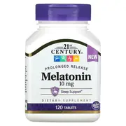 21st Century, Prolonged Release Melatonin, 10 mg, 120 Tablets