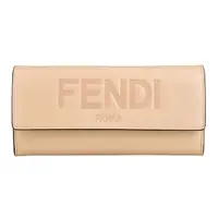 在飛比找momo購物網優惠-【FENDI 芬迪】FENDI壓印字LOGO小牛皮10卡壓釦