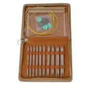 10Pair Stainless Steel Interchangeable Circular Knitting Needle Set for Knitting