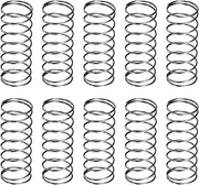 uxcell 10Pcs Compression Spring, 14mm OD, 0.8mm Wire Size, 35mm Free Length, Spring Steel Construction Extended Mechanical Compression Springs for Shop and Home Repairs, Silver Tone