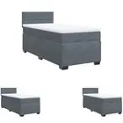 Box Spring Bed with Mattress Wooden Bedstead Bed Frame Bedroom Fabric vidaXL