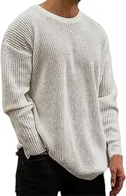 [Generic] Mens Thin T Shirts Color Round Neck Long Sleeve Pullover Sweater Men's Sweater Autumn and Winter Men's Tops Shirts Men for