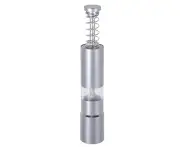 Grind Pepper Mill, , Modern Thumb Button Grinder, One-Handed Operation, Perfect For Restaurant Staff-light grey