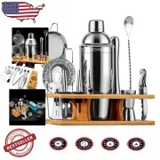 Elegant 11-Piece Bartender Kit with Rust-Proof Bar Tools & Stylish Presentation
