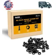 50 Pack M6 Rack Mount Cage Nuts, Screws and Washers Rack Screws Square Insert...