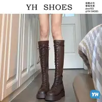 在飛比找Yahoo!奇摩拍賣優惠-【解憂先生】長靴高筒鞋靴子 女 長筒靴機車靴長筒靴休閒車靴騎