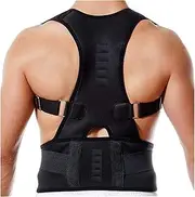 Adjustable Back Corrector Spine Support Brace Shoulder Belt Correction Corrective Men Women (Color : Black, Size Medium) Tools