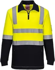 [Portwest] Flame Resistant Hi-Vis Brushed Fleece T-Shirt