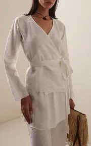 [MARE PERPETUA] Linen Wrap Top