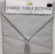 Fabric Printed Kitchen Table Runner (13"x72") GREY DESIGN, BH