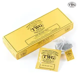 【TWG Tea】1837黑茶茗茶禮物組(手工純棉茶包 15包/盒+果醬+計量銀匙)