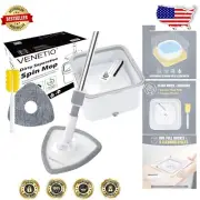 Innowellclean Spin Mop Set with Eco-Friendly Bucket - Hands-Free Cleaning 2 Pads