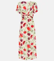[Diane von Furstenberg] Diane von Furstenberg Clark floral midi dress AU 16 multicoloured