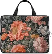 [FHPCE] Laptop Shoulder Bag Laptop Bag Computer Bag Flower Pattern Messenger Bag for Unisex