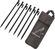 Abaodam 1Set Heavy Duty Tent Stakes Metal Tent Pegs with Hook for Secure Ground Fixing for Outdoor Camping Hiking and Canopy Use Durable and Easy to Install