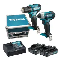 在飛比找momo購物網優惠-【MAKITA 牧田】CLX224SX1 12V充電雙機組 