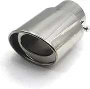 Muffler tip, Universal Car Exhaust Muffler Tip Round Stainless Steel Pipe Chrome Exhaust Tail Muffler Tip Car Accessories Muffler(Style B)