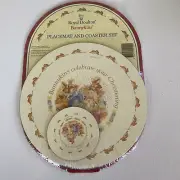 New 1995 Royal Doulton Bunnykins Placemat And Coaster Set Vintage Collectable