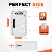 20Pcs Rectangular Capsule for Perth Mint 1oz Silver Bars – Coin Bar Holder, PMMA