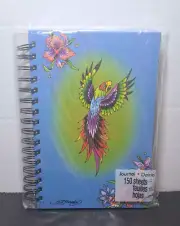ED HARDY Hard Cover SPIRAL Notebook 150 PAGES Parrot BLING 2013 New