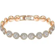 Bracelet Crystal Jewelry Collection, Rose Gold - ya