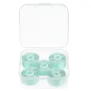 Prewound Sewing Bobbin Thread Set of 5pcs with Storage Plastic Case, Light Green