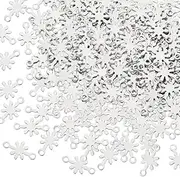 [UNICRAFTALE] about 100Pcs Snowflake Charms Stainless Steel Charms Snowflake Links Charms Metal Pendants Winter Christmas Charm Double Hole Drop Dangles Pendants for Bracelet Earring Jewelry Making,