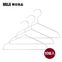 在飛比找PChome24h購物優惠-【MUJI 無印良品】鋁製洗滌用衣架/約寬33cm(3支x1