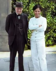 WINSTON CHURCHILL & CHARLIE CHAPLIN 1929 8x10 Photo Print
