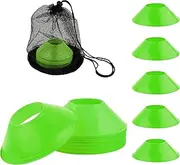 XIHIRCD 25pcs Soccer Cones for Sports Training, Mini Football Cones with Mesh Bag, Flexible Agility Practice Cones Drills Training Plastic Cones for Basketball Running Sports Games Kids Skating