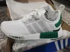 Men's Adidas NMD_R1 IF3496 Cloud White Grey One Green Shoes Mens Size 8 NMD
