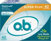 O.b. Tampons 40 Count Leak Protection Comfort Custom Fit Applicator Free