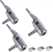 3 Pack 1/4" Locking on Air Chuck Compressor Tire Inflator Adapter Tyre Quick Loc
